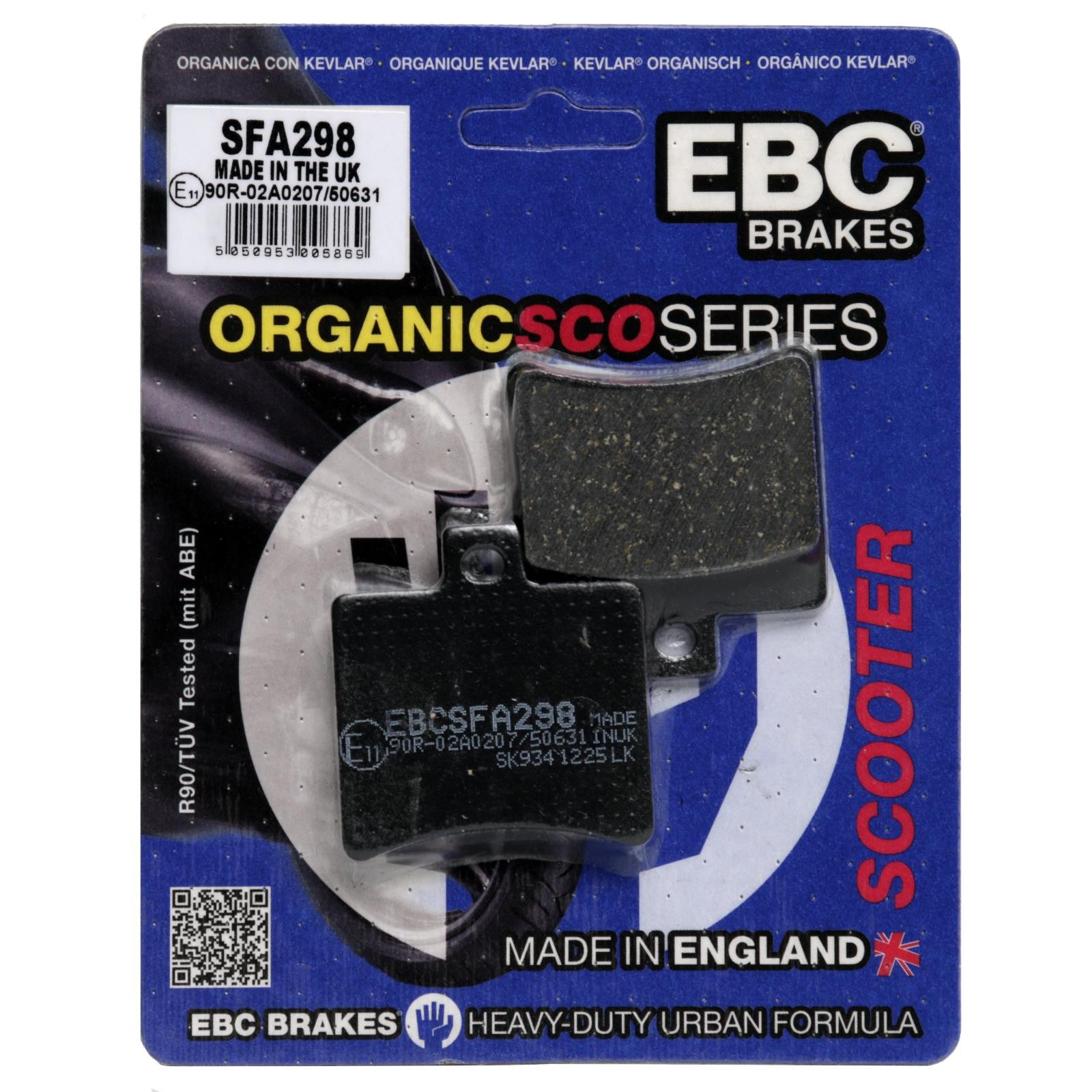 APRILIA Leonardo 250 / 300 2000-2006 EBC SFA298 Organic Scooter Brake Pads Rear