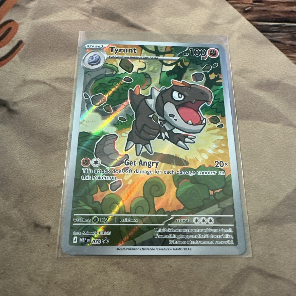 Pokémon Tyrunt-Stage 1 070 Holo 100 HP English Card 2026 Black Star Promo! 