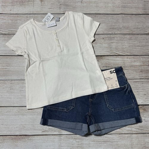 Girls Size 10 Lot Of Clothes For Spring And Summer. NWT! 4 S/S Shirts, Shorts - Picture 3 of 16
