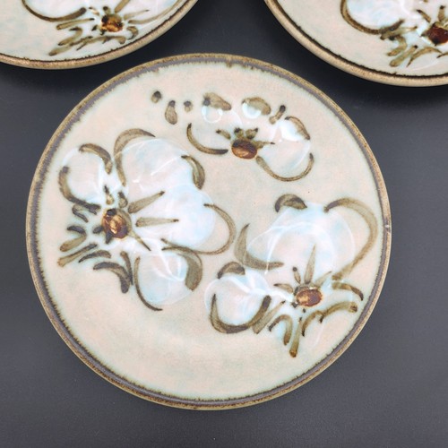 3 Chatham Potter Pottery White Dogwood Flower Bouquet Bread Butter 6" Plate READ - Picture 4 of 10