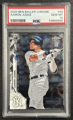 AARON JUDGE PSA 10 2020 TOPPS CHROME BEN BALLER EDITION #50 YANKEES 0666
