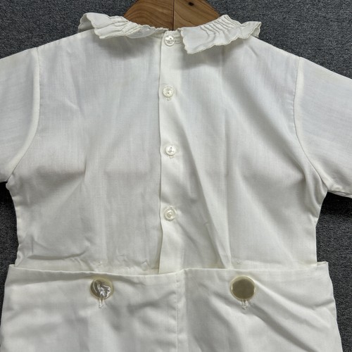 Feltman Bros Hand Embroidered Romper Baby Size 6-12m Ruffled Front Short Sleeve - Picture 7 of 10