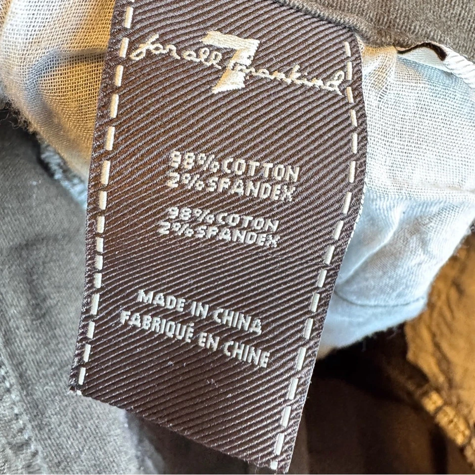 Pantalones de mezclilla ajustados marrones 7 para toda la humanidad niños niñas 8 Gorpcore pantalones informales Foto 4 de 4