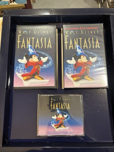 FANTASIA COFANETTO IL CAPOLAVORO VINTAGE VHS+CD+libro Walt DISNEY - Imagen 4 de 5