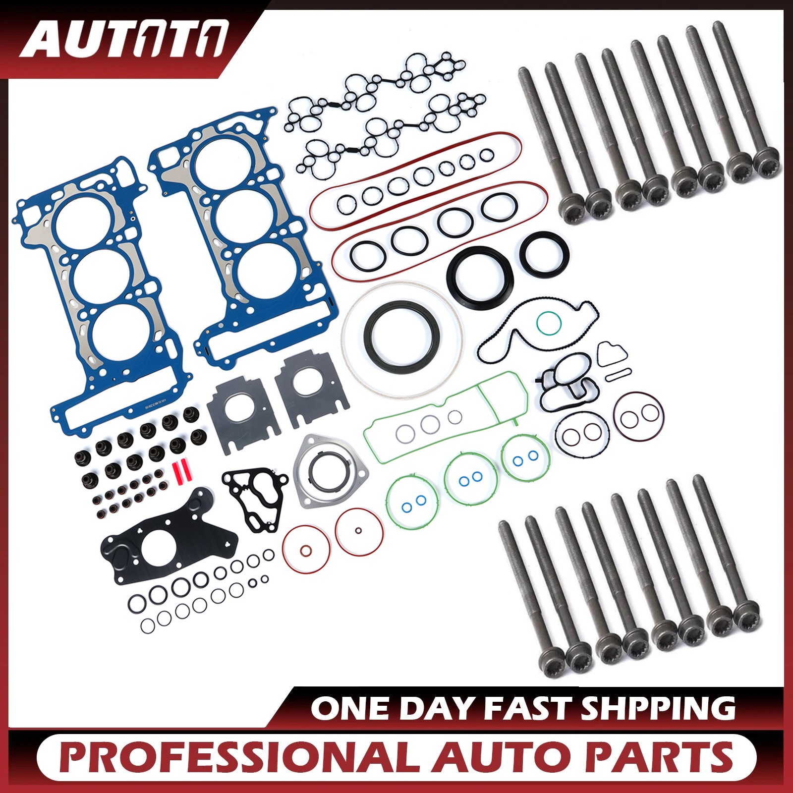 EA839 Engine Rebuild Gasket Kit w Head Bolts For Audi S5 Q8 SQ5 A6 A7 S4 Porsch