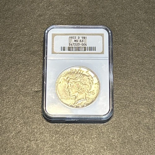 1922 D NGC MS63 Peace Silver Dollar