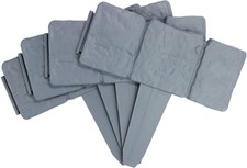 Image of 5M Grey Stone Effect Lawn Edging – Pack of 20 No-Dig ABS Garden Border Edging, I