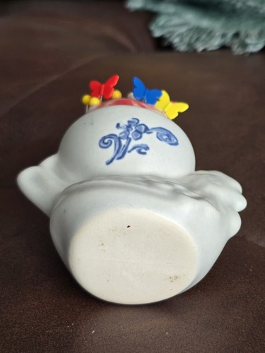 Vintage Pin Cushion  Chicken  Ceramic Sewing Seamstress Retro - Bild 3 von 6