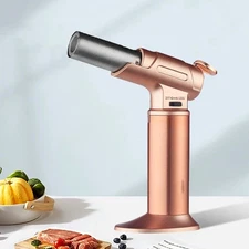 Lighter Windproof Metal Butane Gas Lighter Adjustable Flame Refillable Torch ~