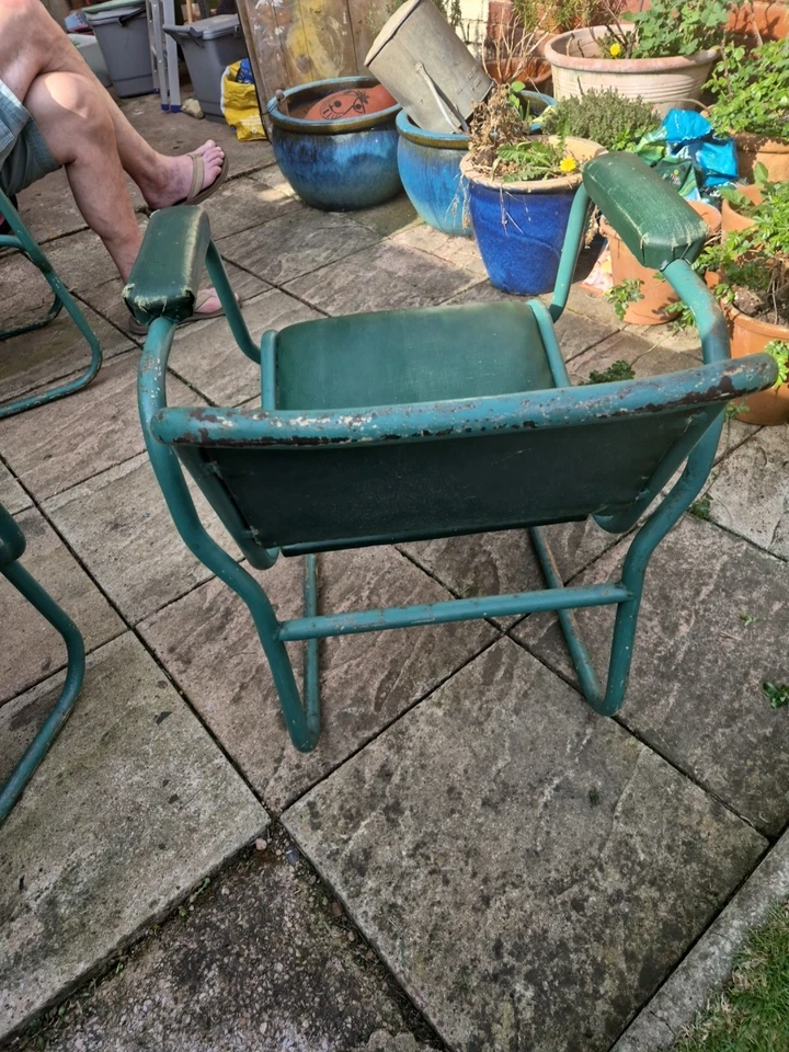 Rare Bauhaus 1940s Brutalist Metal Chair - Image 3 of 4