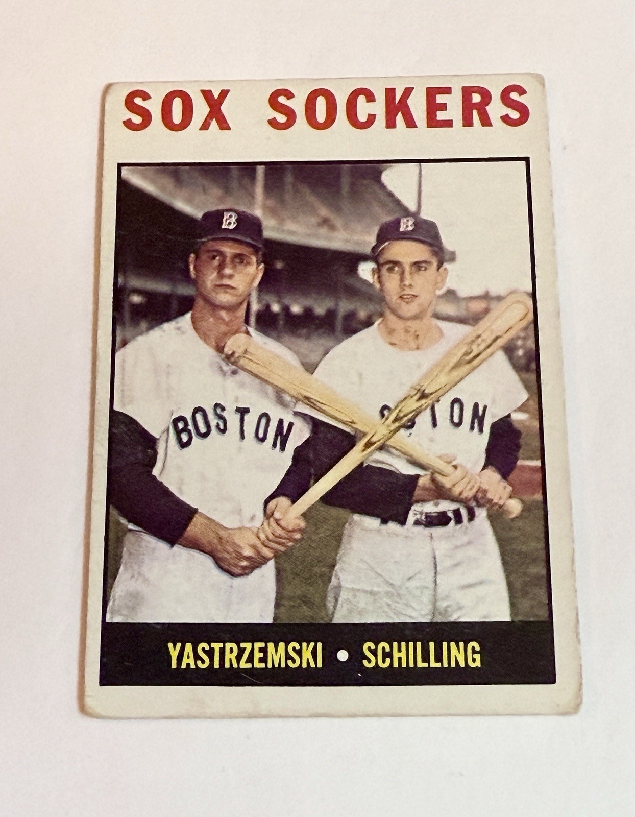 1964 Topps Boston Red Sox Sockers (Carl Yastrzemski / Chuck Schilling) Card 182