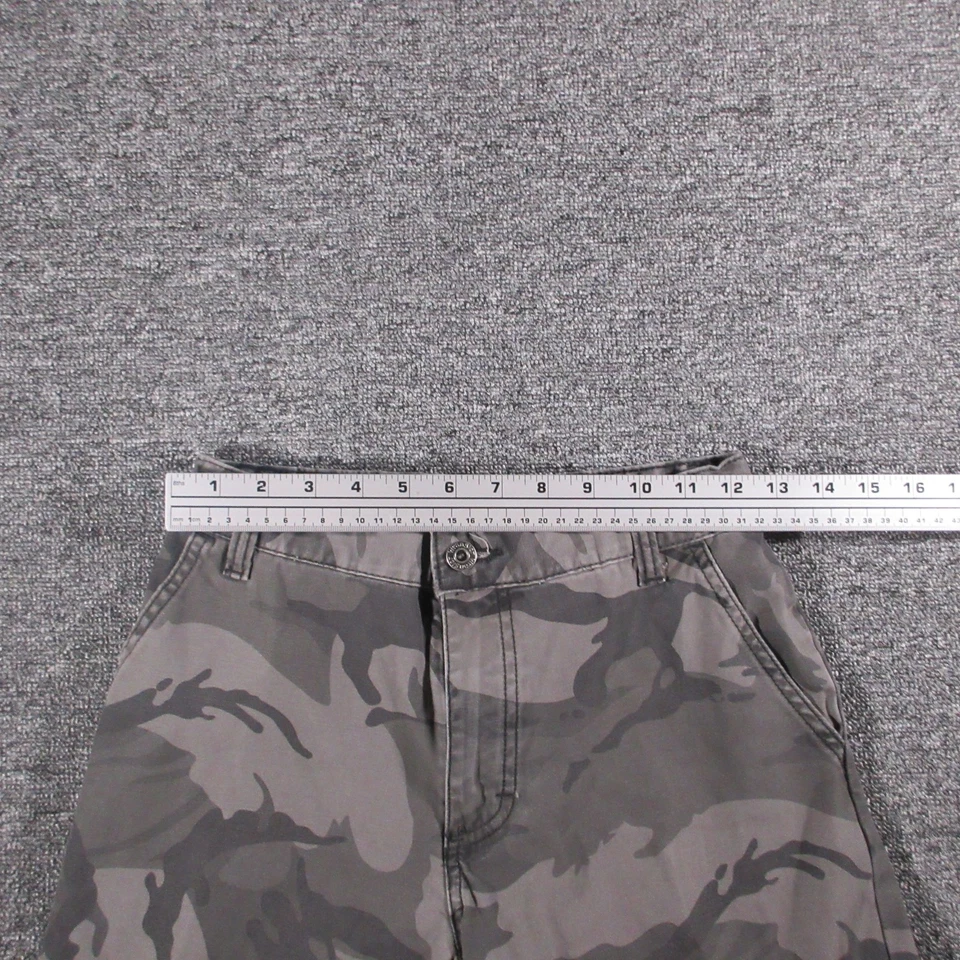 Pantalones cargo Wrangler niñas 14 ajustados grises camuflados cintura ajustable bolsillos exteriores Foto 3 de 4