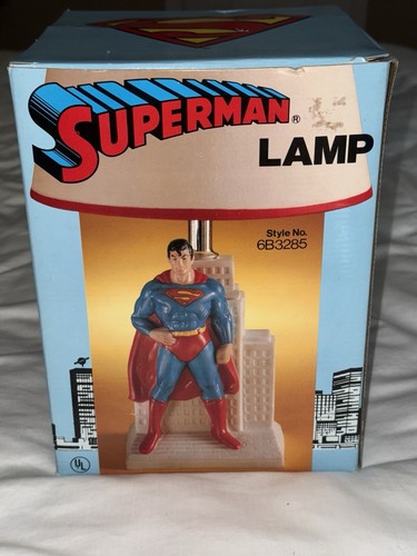Superman Metropolis Lampe mit Schirm Style 6B3285 * originalverpackt nie benutzt 1987 - Bild 2 von 13