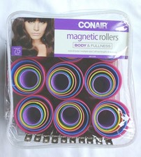 Conair Magnetic Hair Rollers 75 Pc Set 61121N Body  Fullness Curlers Volume Kit