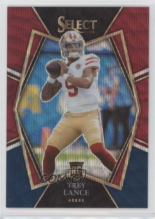 2021 Panini Select Premier Level Tri-Color Prizm 48/199 Trey Lance #145 11mg