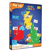 Mapology United Kingdom County Shaped Map Puzzle with Capitals For 5 Yrs Kids