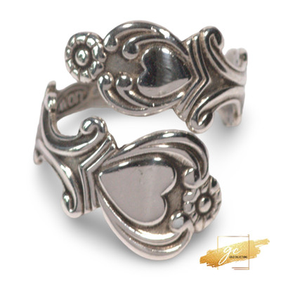 Sterling Silber Herz Wickelring Avon Spanien Vintage