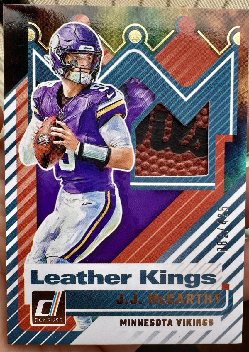 2025 Donruss Leather Kings JJ McCarthy Minnesota Vikings SP /425