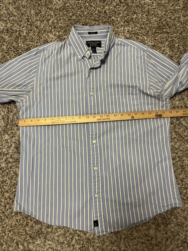 Abercrombie & Fitch Muscle Men’s Large Striped Oxford Button Down Shirt - Picture 6 of 11