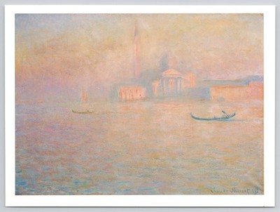 San Giorgio Maggiore Venice Claude Monet Painting Italy Postcard