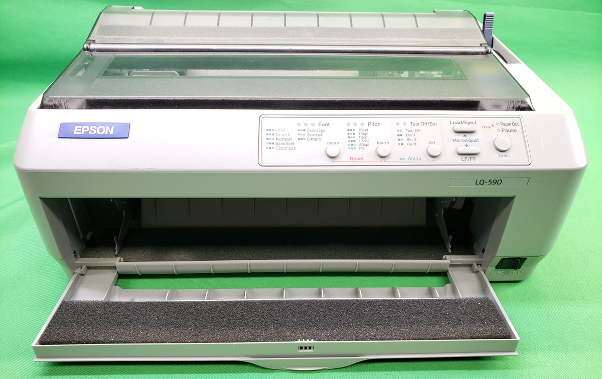 Epson LQ-590 Dot Matrix Printer P363A Powers Up | eBay