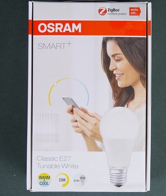 OSRAM Smart+ LED, ZigBee Lampe mit E27 Sockel, warmweiß bis tageslicht (2700K - 