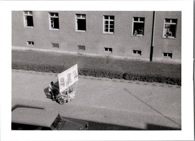 Aerial Shot Man Driving Parade Float People In Windows 3.25x4.5 Snapshot Photo