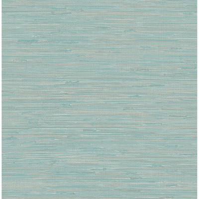 NuWallpaper Tibetan Grasscloth Teal Peel and Stick Wallpaper - Bild 1 von 5