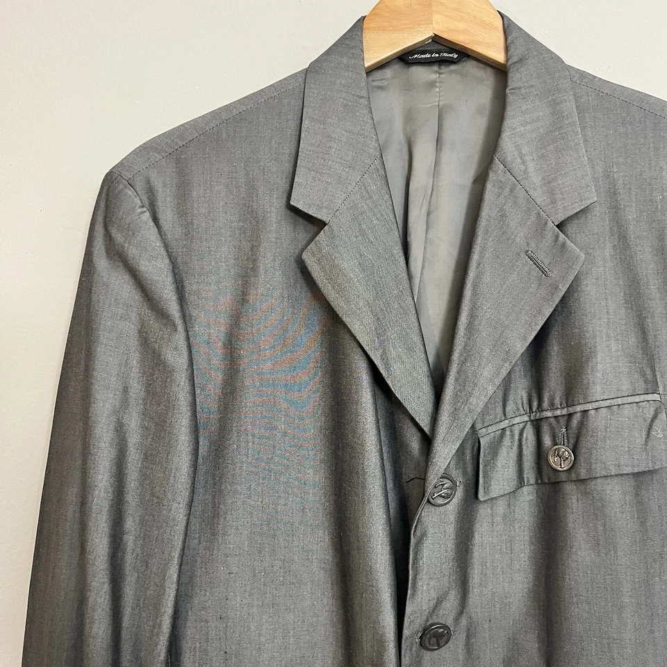 Chaqueta de traje gris Gianni Versace vintage para hombre talla 36R (50R) Foto 3 de 4