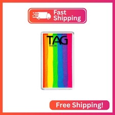 TAG Face and Body Paint - 1 Stroke Split Cake 30g - Neon Rainbow