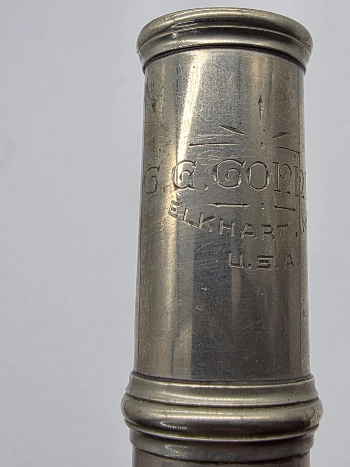 Antique C.G. CONN Unibody Flute CL Pitch c1920's Silverplate? Sold As is 26.5" - Image 3 of 4