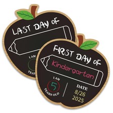 First and Last Day of School Chalkboard 9.8 Double Sided Reusable Back to Sch...