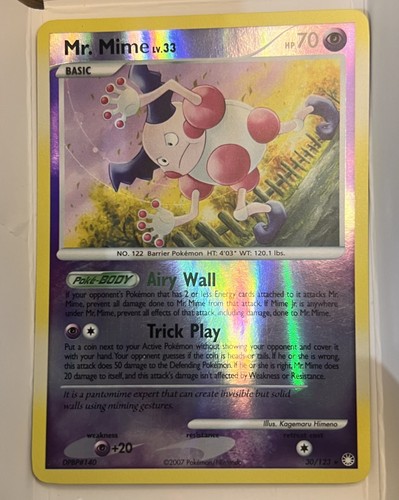 MR MIME 30/123 REVERSE HOLO RARE POKEMON MYSTERIOUS TREASURES DIAMOND & PEARL
