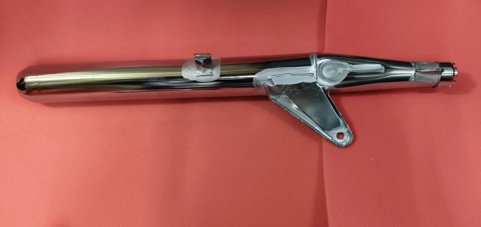 Exhaust Silencer & Bend Pipe Drum brake model Chrome For Yamaha RX 125 RX 100 - Image 4 of 4