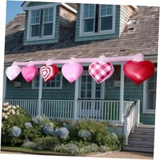 14.7FT Long Valentine's Day Inflatables Hanging Flashing Pink Hearts