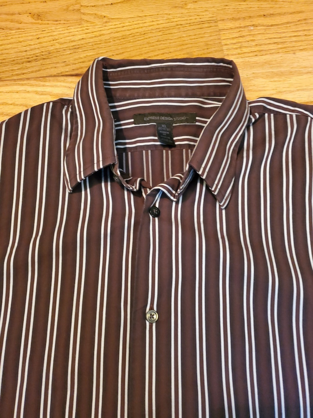 Express Stretch Design Studio Brown Longsleeve Bu… - image 2