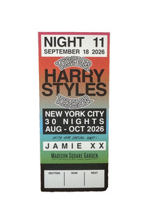 Harry Styles Together Together Tour MSG Commemorative Ticket Night 11