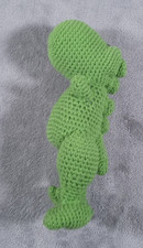 Handmade Crochet Dinosaur Plush Toy Green 12" Doll Stuffed Gift