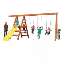 DIY Yourself Pioneer Custom Outdoor Swing Set Hardware Kit with Playset Acces...