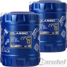 2x10 LITER MANNOL CLASSIC 10W40 MOTOR&Ouml;L passend f&uuml;r VW 502/505/500 00 MB229.1/3