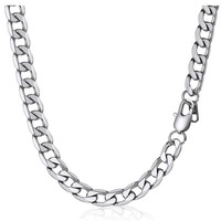 Herren Halskette Panzerkette Edelstahl 4 6 9 13Mm Kubanische Kette Silber Gold