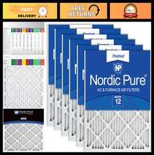 MERV 12 Pleated Air Filters 16x20x1 - 6 Pack, Advanced HVAC Filtration, USA Made