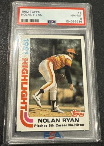 1982 Topps Nolan Ryan PSA 8