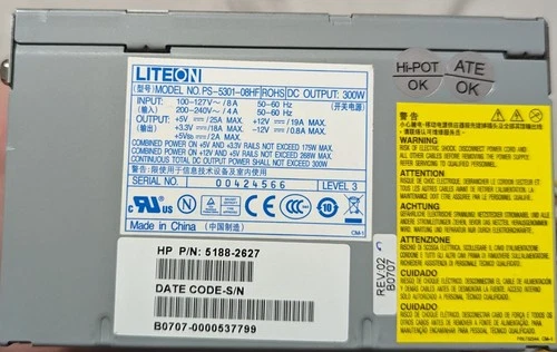 Lite-On 300W Power Supply for Computer PC PS-5301-08HF Power Supply PSU