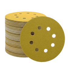 50-Pack,5-Inch 8-Hole Premium Hook and Loop Sanding Discs,120-Grit Random Orbit