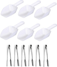6X Ice Scoops Sweet Scoops + 6X Candy Tongs for Wedding Birthday Anniversary Pa