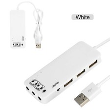USB 2.0 Hub TO 3 Port USB 2.0 Headphone Mic W 7.1CH Sound Adapter Port Spl