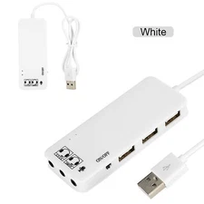 USB 2.0 Hub TO 3 Port USB 2.0 + Headphone Mic W 7.1CH Sound Adapter Port Spl 