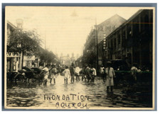 China, Hankou (Hancow), Aoukou Vintage silver print. 1931 Floods in Hancow Ti