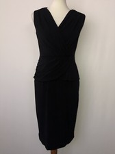 SALE! Jones New York Dressy Sheath Dress Black Sleeveless Stretch Lined Size 4